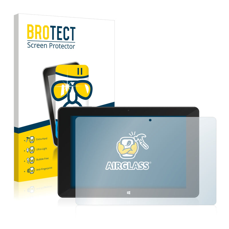 BROTECT AirGlass Glass Screen Protector for SilverCrest 2-in-1-Tablet 10.1