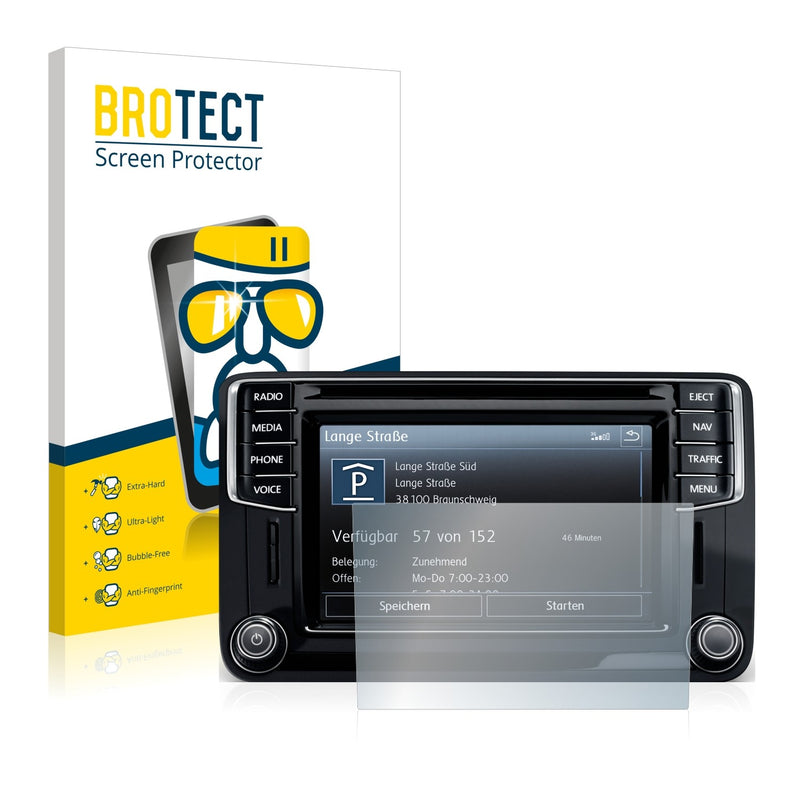 BROTECT AirGlass Glass Screen Protector for Volkswagen Multivan 2015 Discover Media 6.5 2015