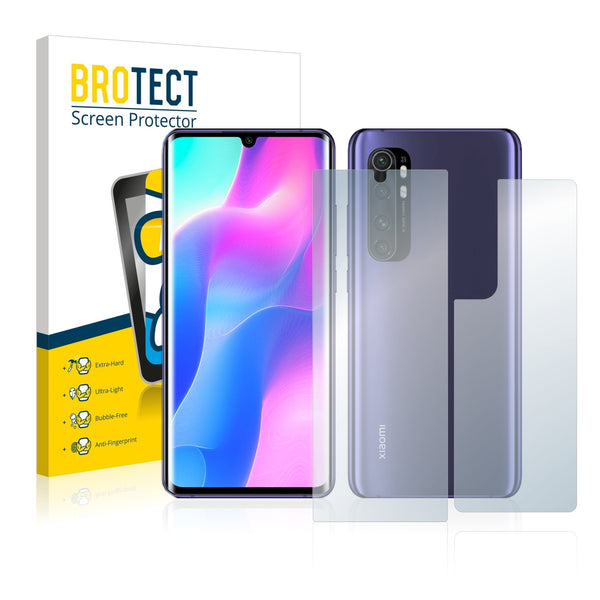 BROTECT AirGlass Glass Screen Protector for Xiaomi Mi Note 10 Lite (Front + Back)