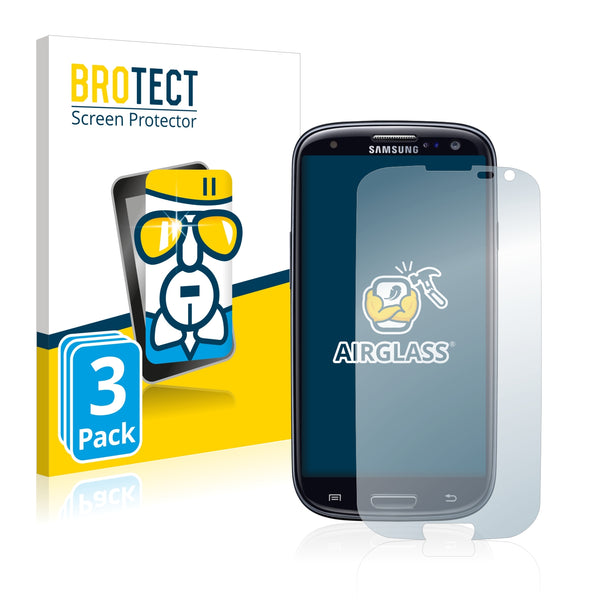 3x BROTECT AirGlass Glass Screen Protector for Samsung Galaxy S3 Neo I9300I