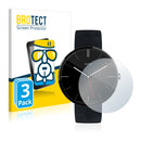 3x BROTECT AirGlass Glass Screen Protector for Motorola Moto 360 46 mm (1st generation)