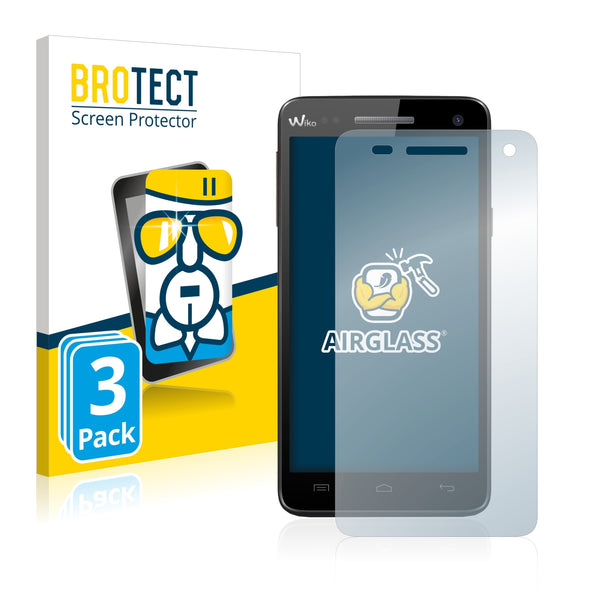 3x BROTECT AirGlass Glass Screen Protector for Wiko Rainbow 4G