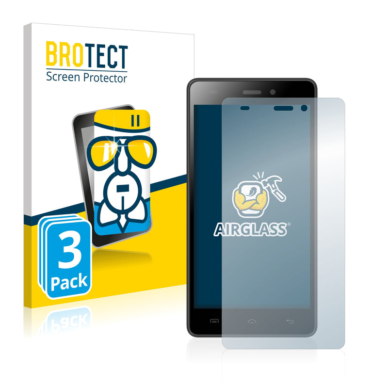 3x BROTECT AirGlass Glass Screen Protector for Doogee Galicia X5