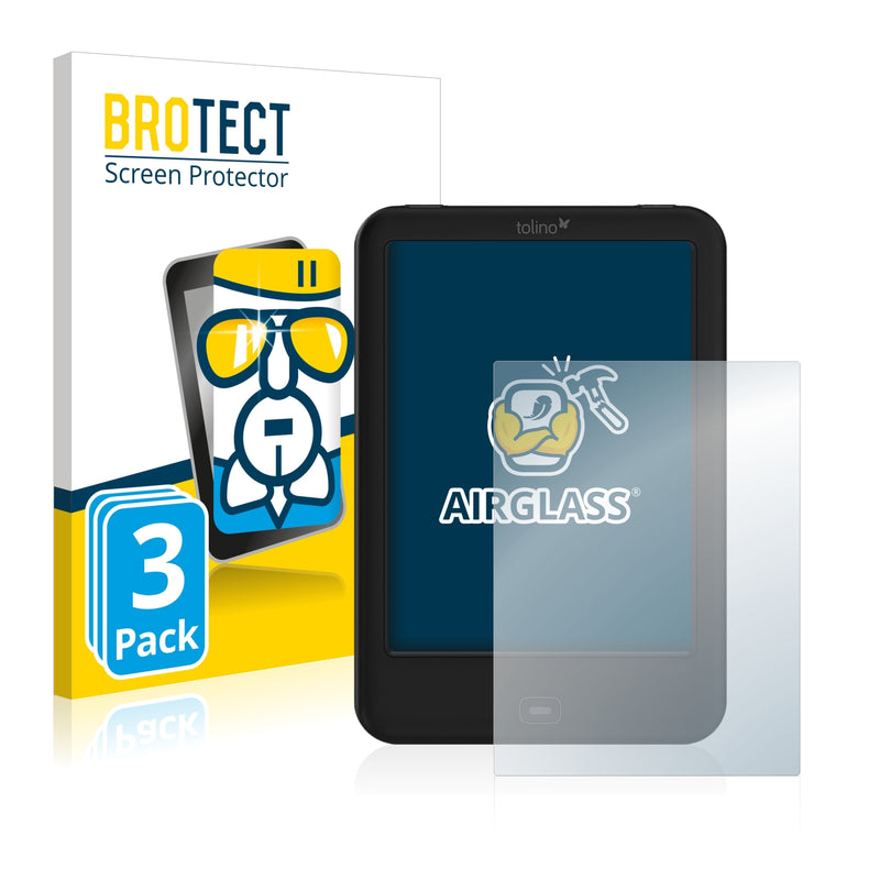 3x BROTECT AirGlass Glass Screen Protector for Tolino Shine 2 HD