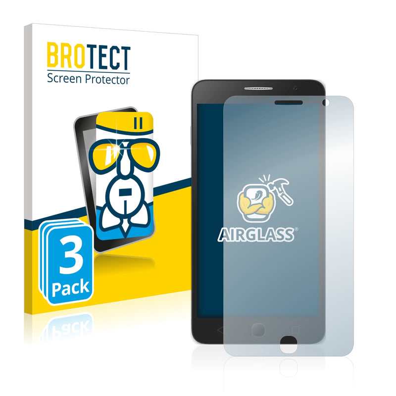 3x BROTECT AirGlass Glass Screen Protector for Alcatel One Touch Pop Star