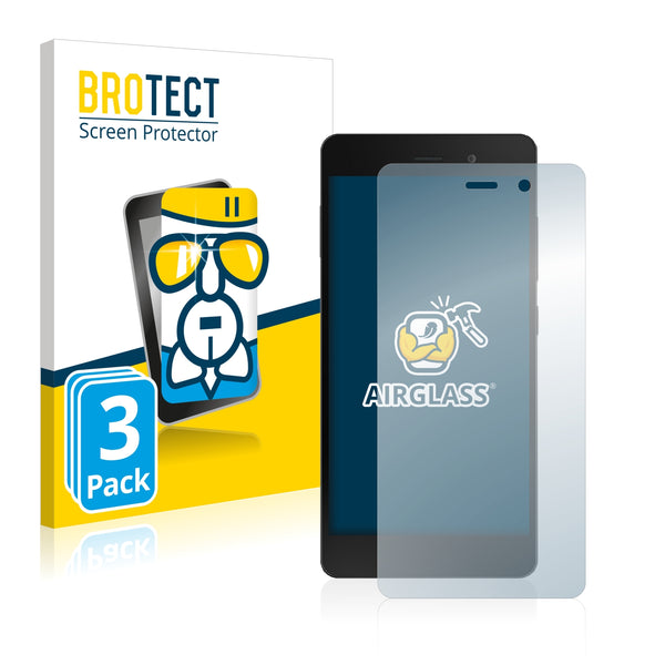 3x BROTECT AirGlass Glass Screen Protector for Silent Circle Blackphone 2