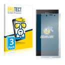 3x BROTECT AirGlass Glass Screen Protector for Sony Xperia XZs