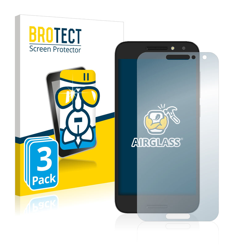 3x BROTECT AirGlass Glass Screen Protector for Alcatel A3