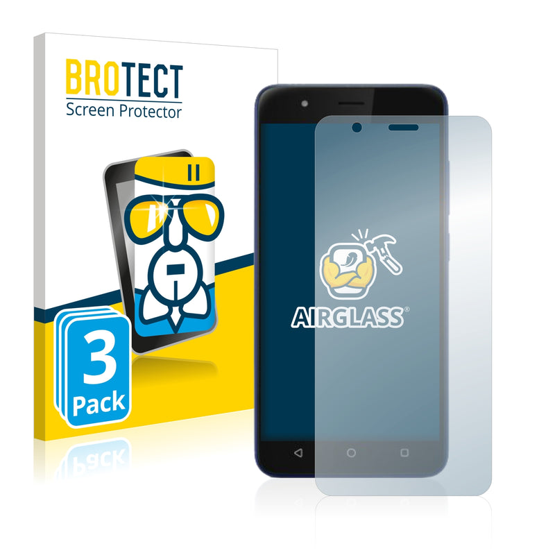 3x BROTECT AirGlass Glass Screen Protector for Gigaset GS270