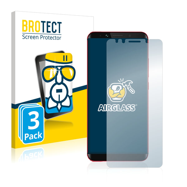 3x BROTECT AirGlass Glass Screen Protector for Umidigi S2 Pro