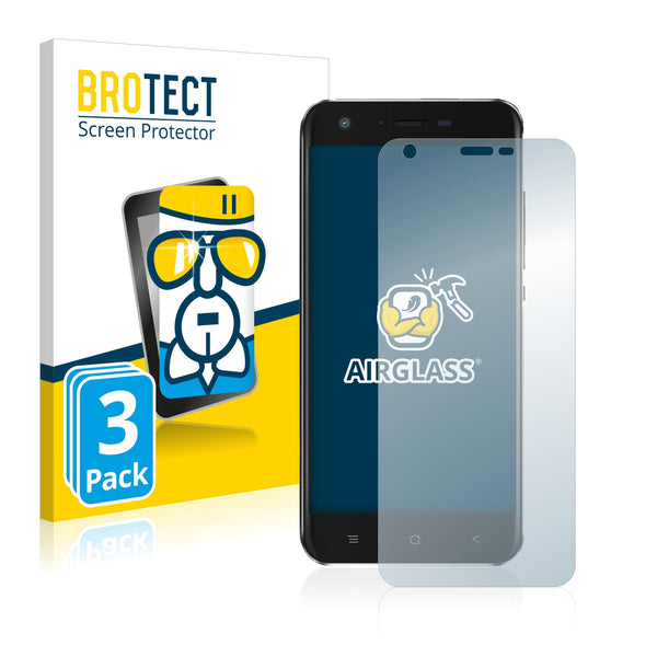 3x BROTECT AirGlass Glass Screen Protector for Blackview A7 Pro