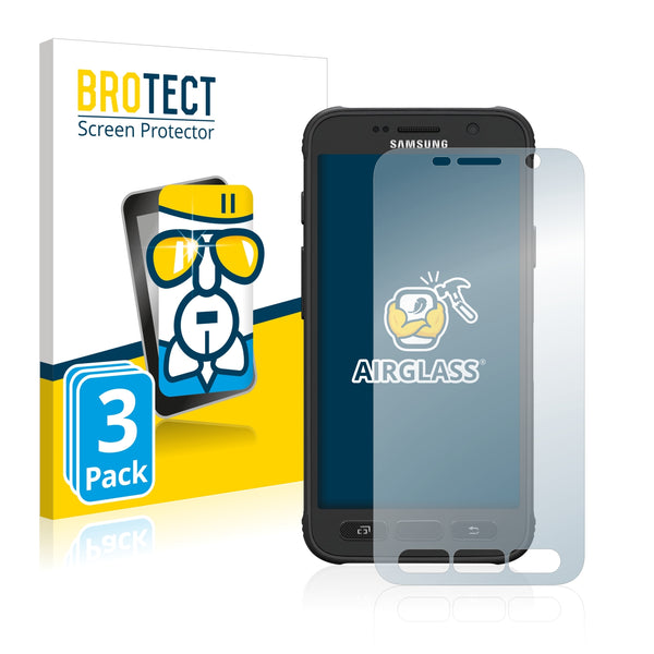 3x BROTECT AirGlass Glass Screen Protector for Samsung Galaxy S7 Active