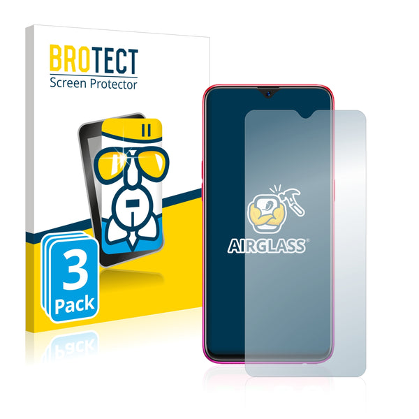 3x BROTECT AirGlass Glass Screen Protector for Oppo F9