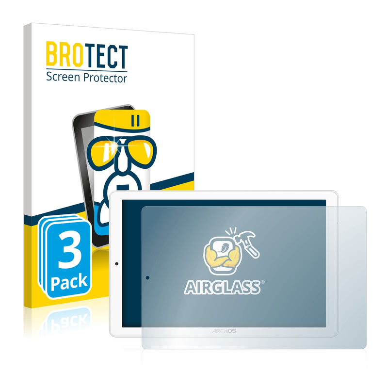 3x BROTECT AirGlass Glass Screen Protector for Archos Core 101 3G V2 (Cam left)