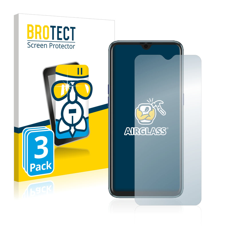 3x BROTECT AirGlass Glass Screen Protector for Oppo R15x