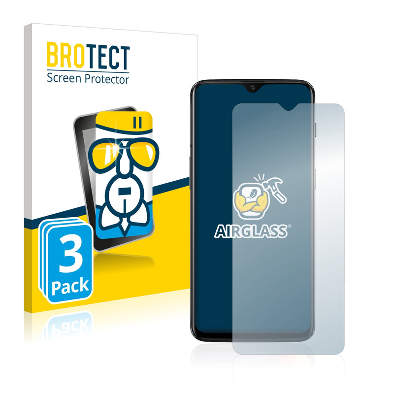 3x BROTECT AirGlass Glass Screen Protector for OnePlus 6T McLaren