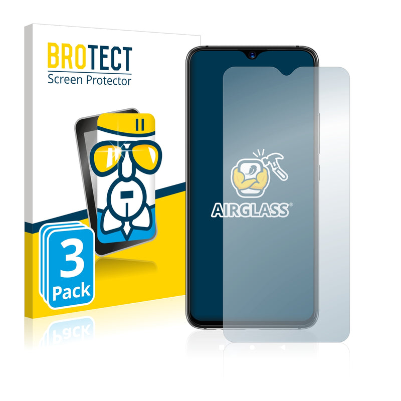 3x BROTECT AirGlass Glass Screen Protector for Umidigi S3 Pro