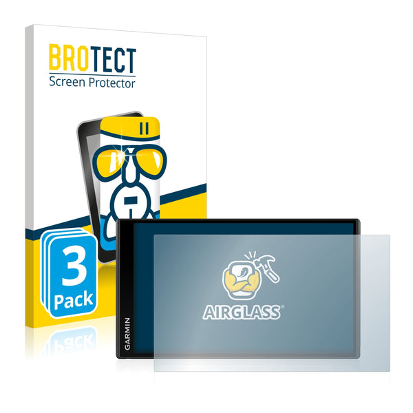 3x BROTECT AirGlass Glass Screen Protector for Garmin DriveSmart 65
