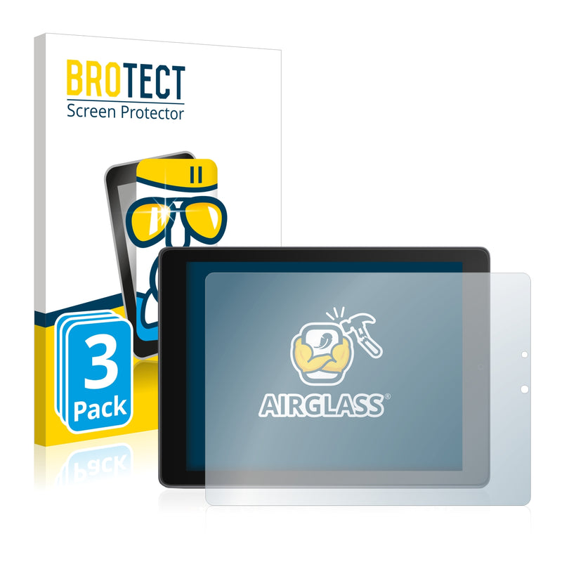 3x BROTECT AirGlass Glass Screen Protector for Asus Chromebook CT100PA