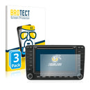 3x BROTECT AirGlass Glass Screen Protector for Volkswagen Touran 1T 2003-2015 MFD 2 6.5