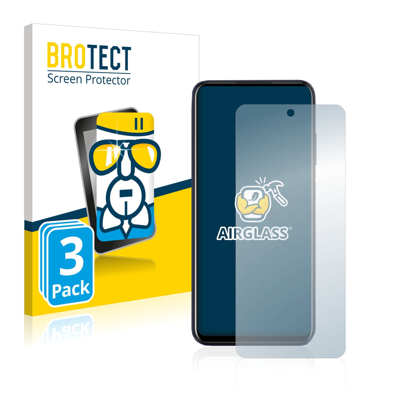 3x BROTECT AirGlass Glass Screen Protector for HTC Desire 21 Pro 5G