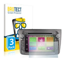 3x BROTECT AirGlass Glass Screen Protector for Alfa Romeo Mito 2008-2012 Infotainment System 7