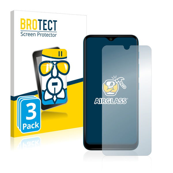 3x BROTECT AirGlass Glass Screen Protector for Wiko Y62