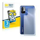 3x BROTECT AirGlass Glass Screen Protector for Xiaomi Redmi Note 10T 5G (Back)