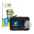 3x BROTECT AirGlass Glass Screen Protector for Lamax W9.1 Lens (housing)