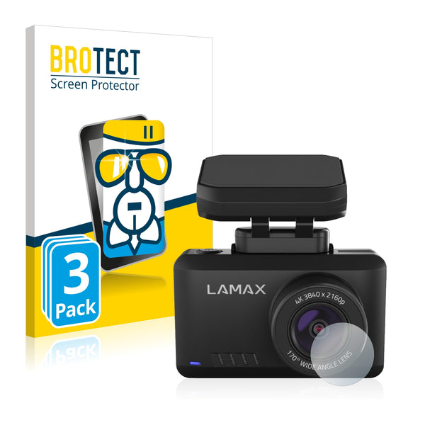 3x BROTECT AirGlass Glass Screen Protector for Lamax T10 Lens (housing)