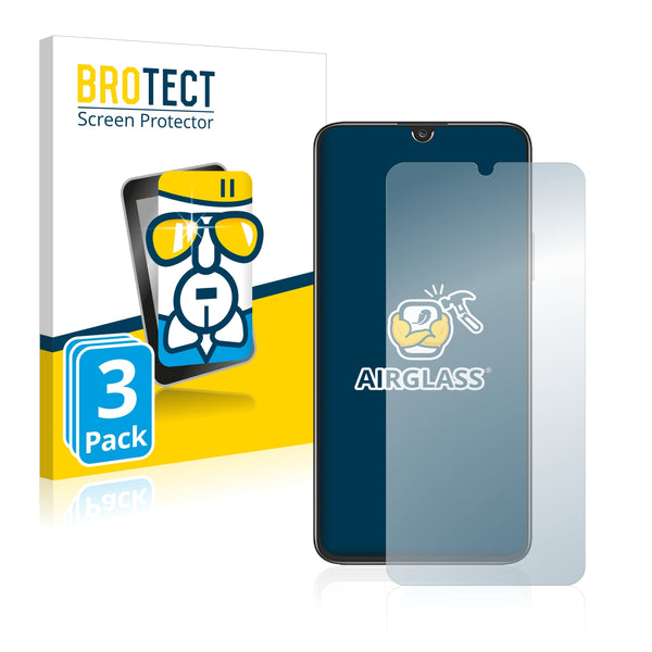 3x BROTECT AirGlass Glass Screen Protector for Honor Play 30 Plus
