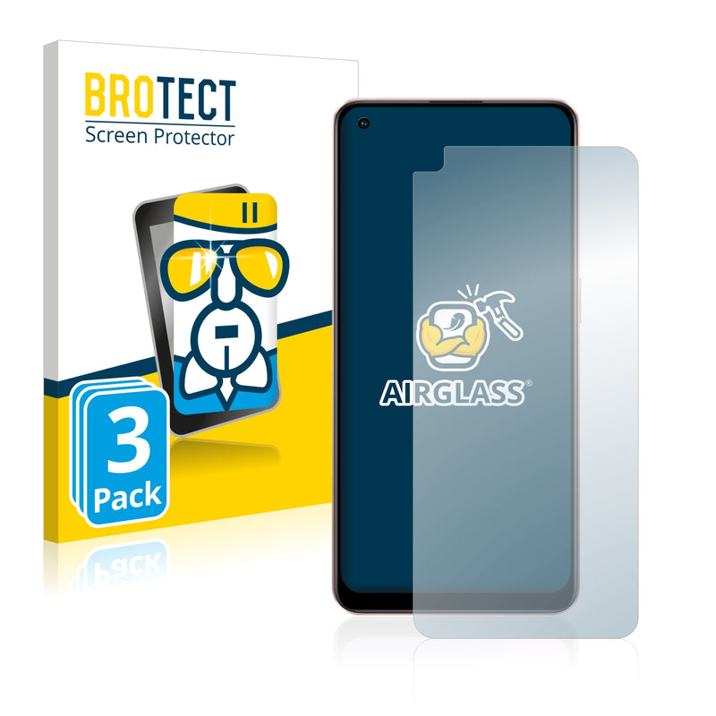 3x BROTECT AirGlass Glass Screen Protector for Oppo A96