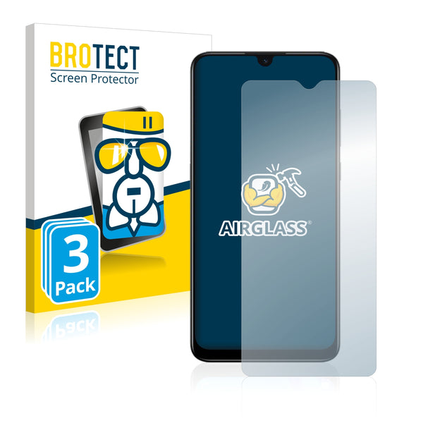 3x BROTECT AirGlass Glass Screen Protector for TCL 20B