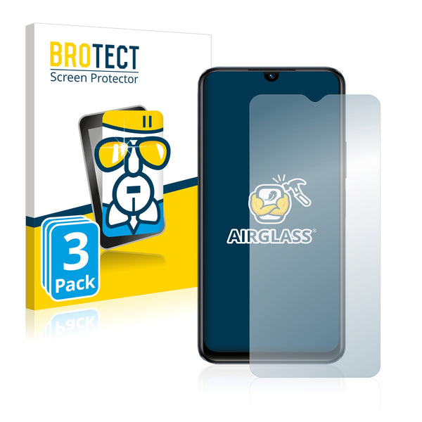 3x BROTECT AirGlass Glass Screen Protector for Vivo Y55 5G