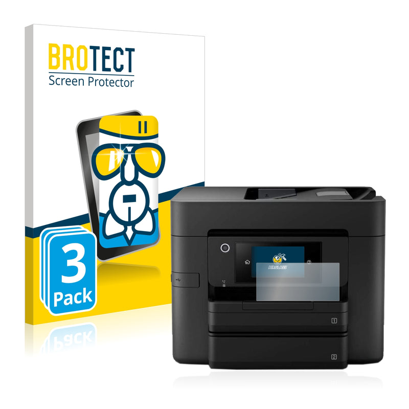 3x BROTECT AirGlass Glass Screen Protector for Epson Workforce Pro WF-4830DTWF