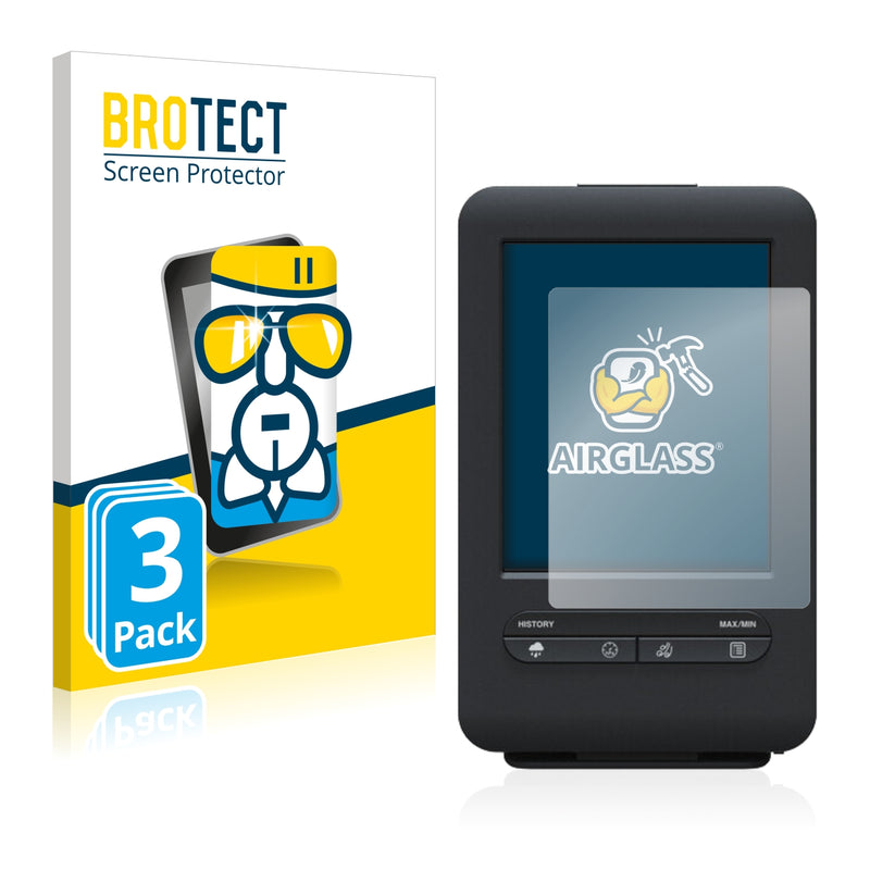 3X Nano Glass Screen Protectors for Bresser 5-in-1-Wetter-Center Beaufort