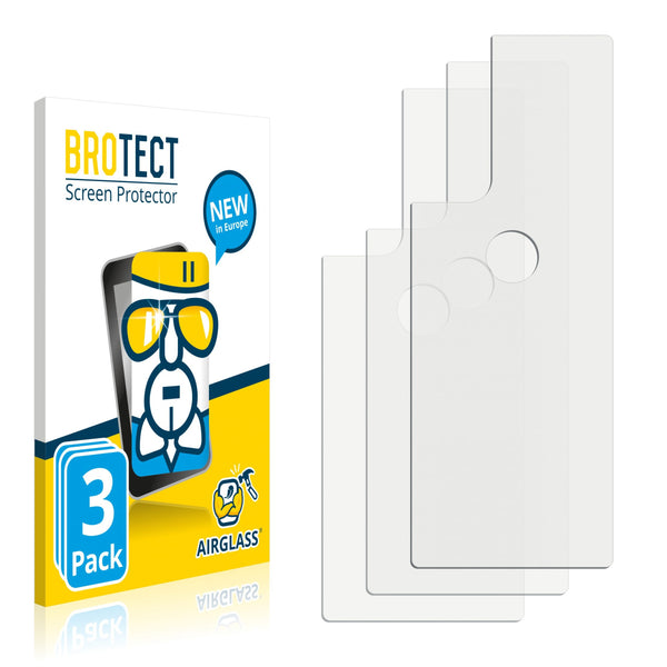 3x BROTECT AirGlass Glass Screen Protector for Motorola Edge 20 Pro (Back)