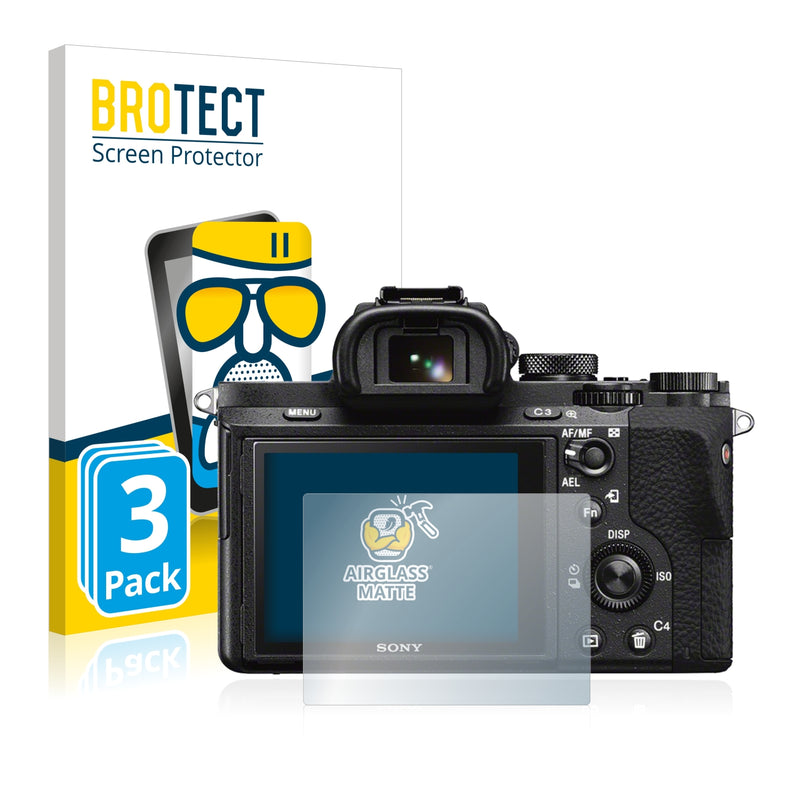 3x BROTECT AirGlass Matte Glass Screen Protector for Sony Alpha 7 II (ILCE-7M2)