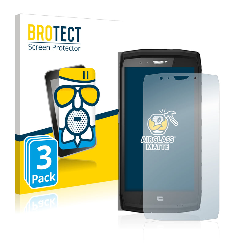 3x BROTECT AirGlass Matte Glass Screen Protector for Crosscall Trekker X4