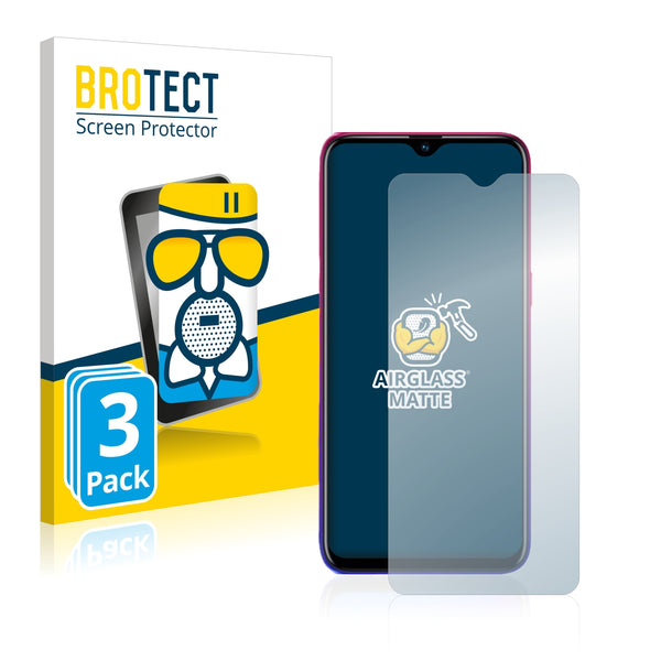 3x BROTECT AirGlass Matte Glass Screen Protector for Oppo Realme 3i