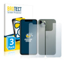 3x BROTECT AirGlass Matte Glass Screen Protector for Apple iPhone 11 Pro (Front + Back)