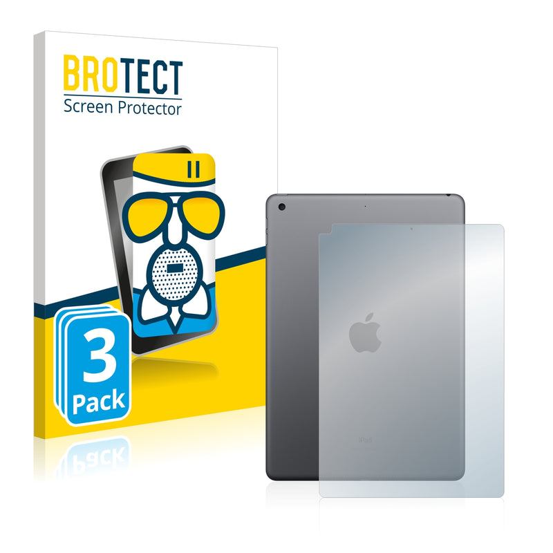 3x BROTECT AirGlass Matte Glass Screen Protector for Apple iPad WiFi 10.2 2019 (Back)