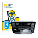 3x BROTECT AirGlass Matte Glass Screen Protector for Volkswagen e-UP 2017 Radio Composition 2017