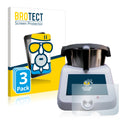 3x BROTECT AirGlass Matte Glass Screen Protector for SilverCrest Monsieur Cuisine Smart