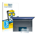 3x BROTECT AirGlass Matte Glass Screen Protector for Asus ZenBook 14 UX435 (Touch Trackpad)