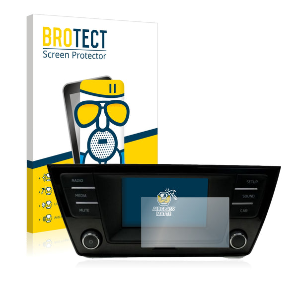 BROTECT AirGlass Matte Glass Screen Protector for Skoda Fabia 3 Radio Swing