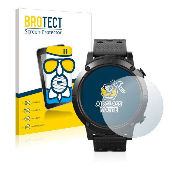 BROTECT AirGlass Matte Glass Screen Protector for SilverCrest Smartwatch Sport