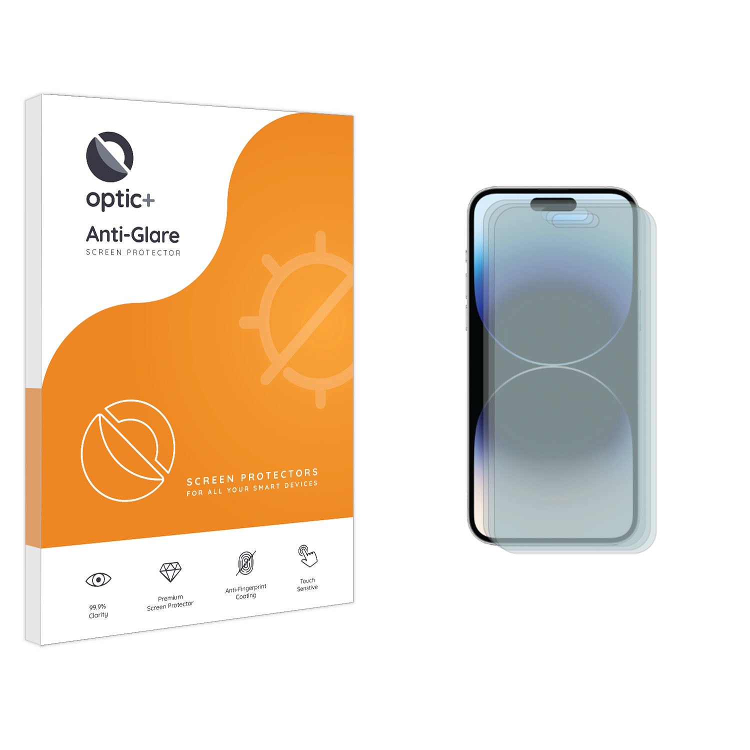 3pk Optic+ Anti-Glare Screen Protector for Apple iPhone 14 Pro Max ...